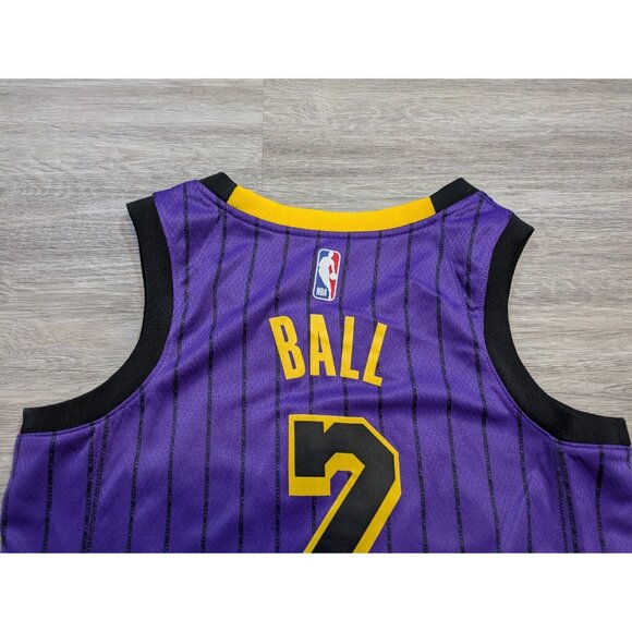 Nike Lonzo Ball Los Angeles Lakers City Edition Swingman Jersey Small 40 - Picture 9 of 12